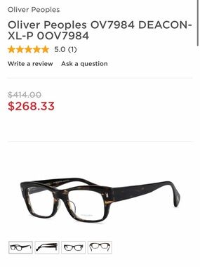Oliver Peoples Tortoise Rectangular Men’s Glasses